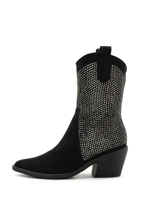 Bota Texana con Piedras en la Caña