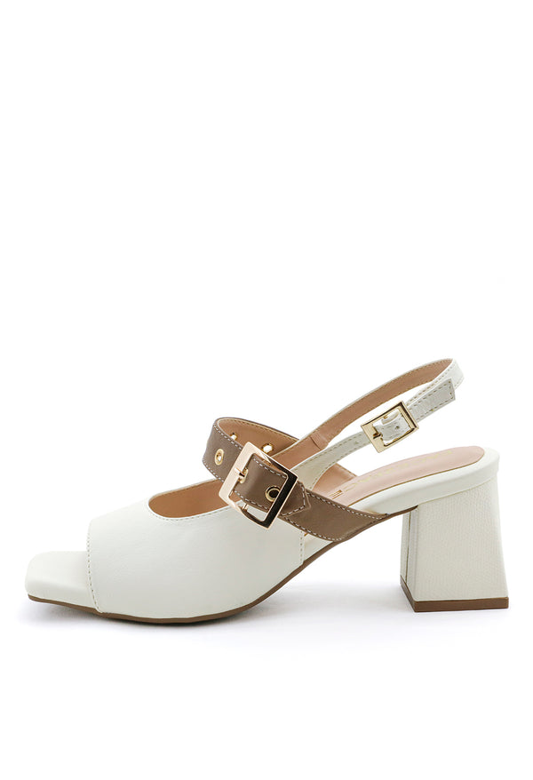 Tacón Bcolor Diseño Peep Toe