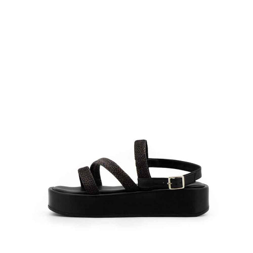 Sandalia Plataforma De Tiras En Animal Print