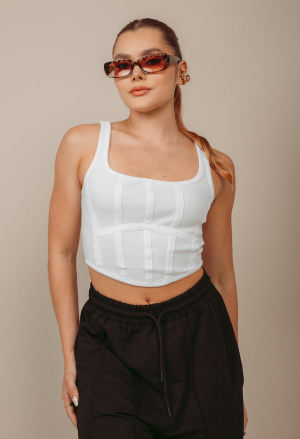 Crop Top Estilo Corset
