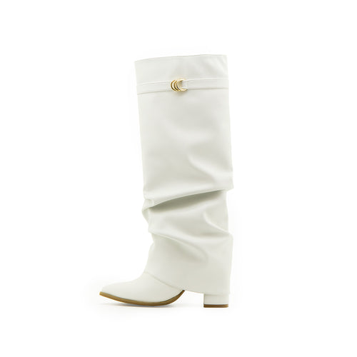 Bota Extra Larga Caña Doblada Corrugada