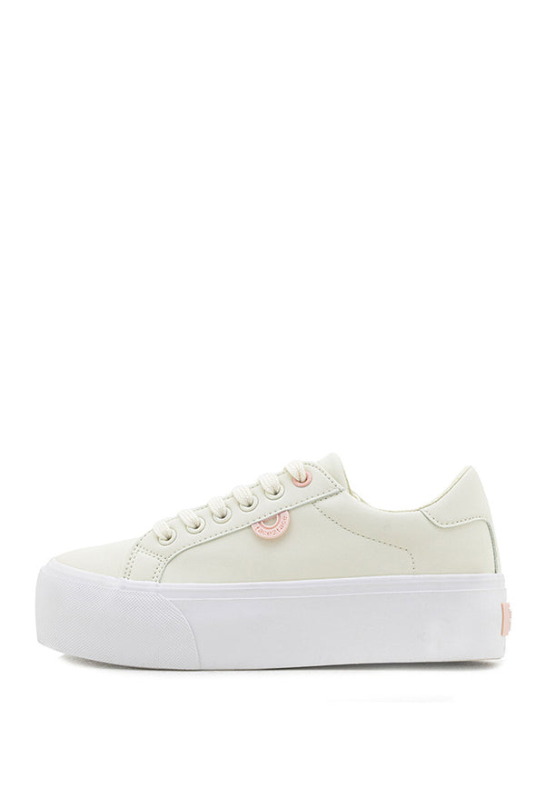Tenis Mujer Suela Alta con Ojalete color
