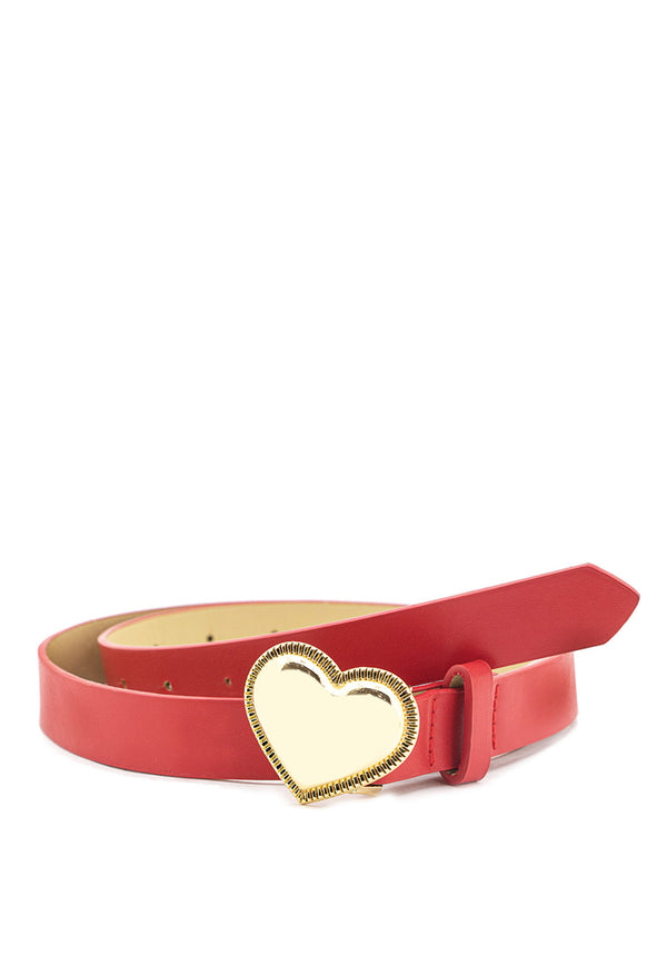 Cinturón para Mujer con Chapa en Forma de Corazón