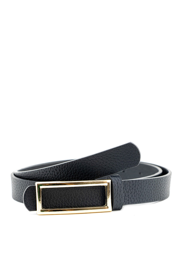 Cinturón Mujer con Chapa Rectangular Minimalista