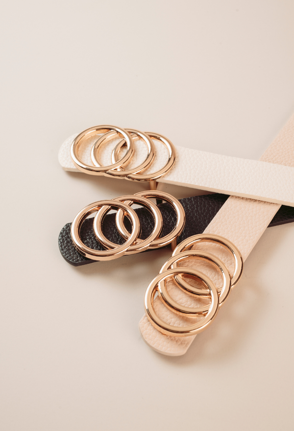 Correa Hebilla Aros Entrelazados