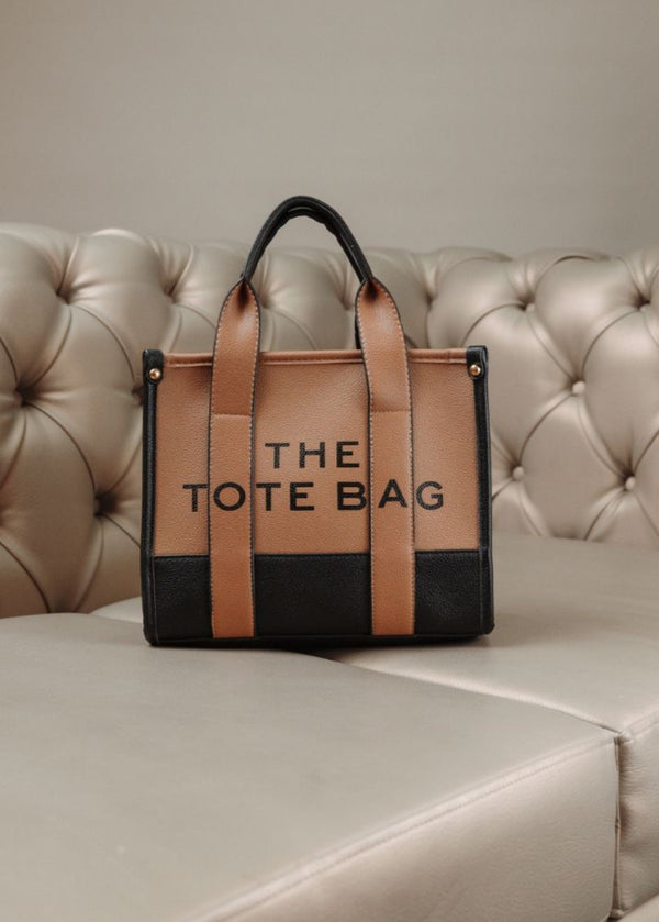 Bandolera Tote con Combinación en Contraste