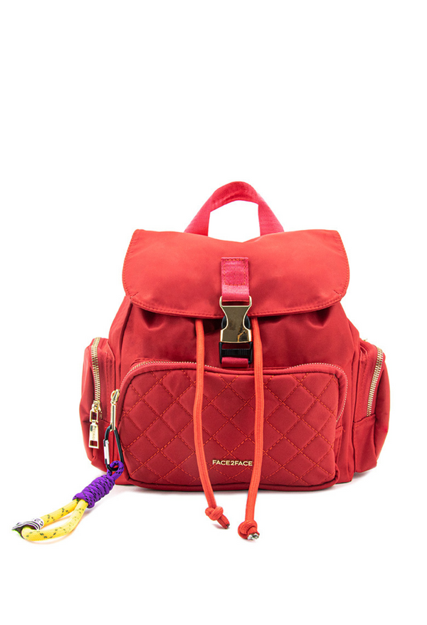 Morral en Nylon con Tapa y Llavero