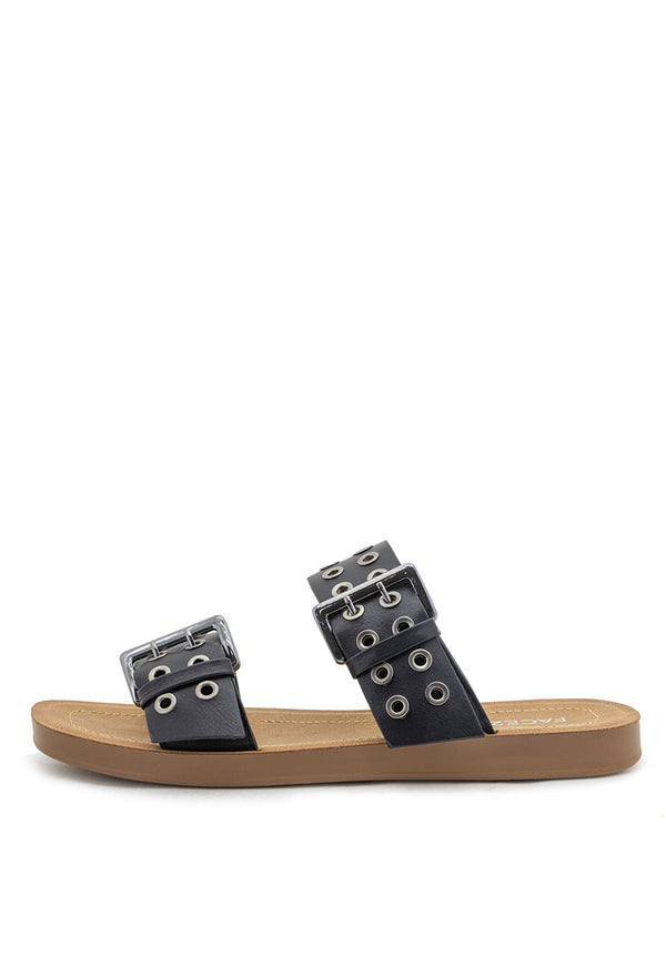 Sandalias Planas Suela Confort y Detalles Metálicos