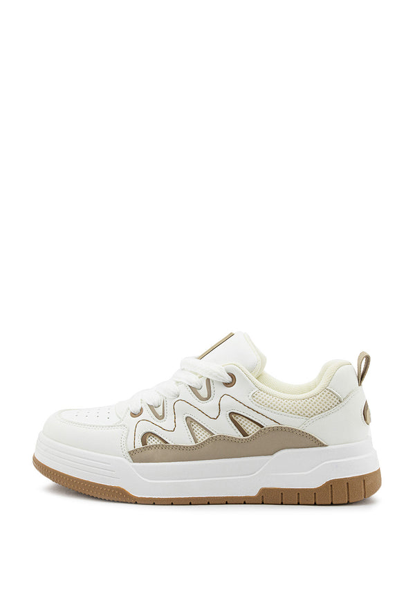 Tenis Diseño De Ondas Laterales En Bicolor Rubber Isotipo En Talonera