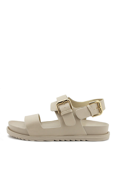 Sandalia Plana Suela Gruesa Con Correas