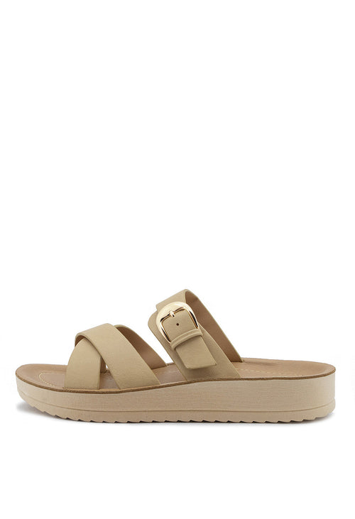 Sandalia Plana Con Correa Cruzada