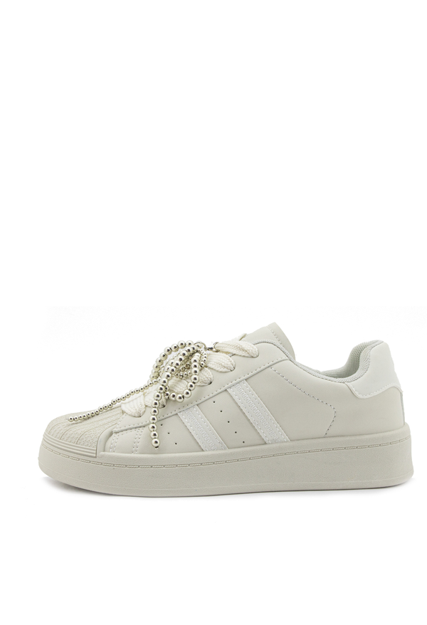 Tenis Clasic Unicolor Con Logo Metalizado