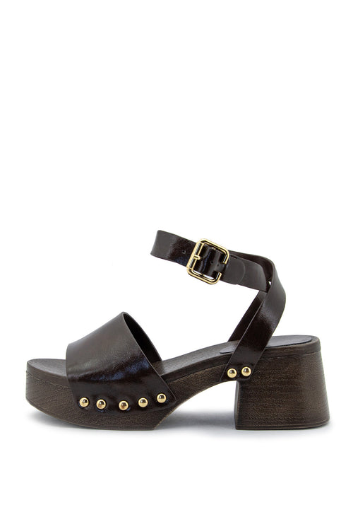 sandalias tipo tacon para mujer en color cafe