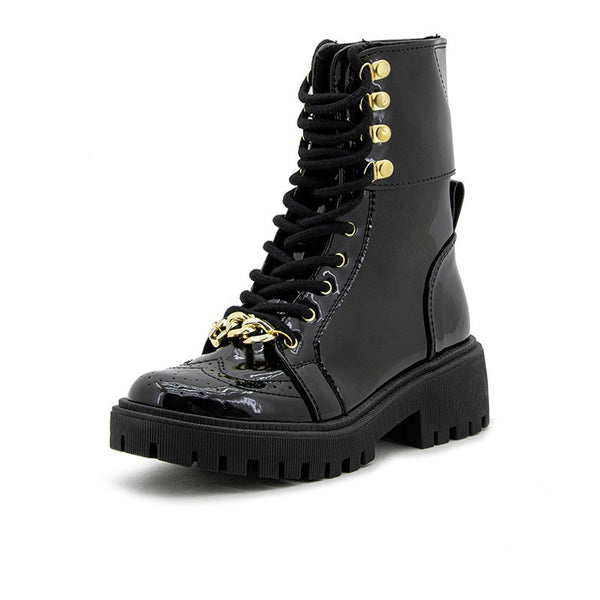 Bota de Charol con Cordones