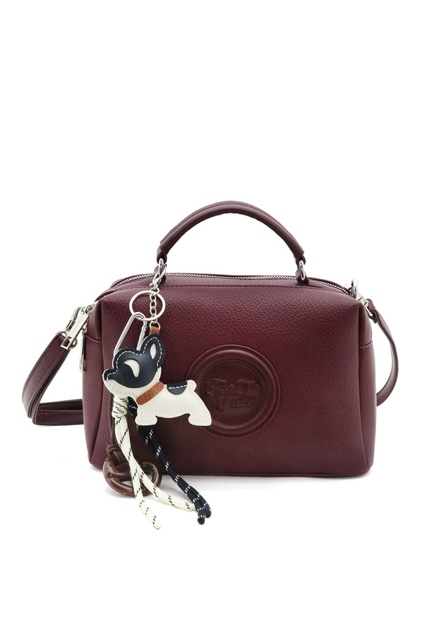 Bandolera Cuadrada Logo Repujado