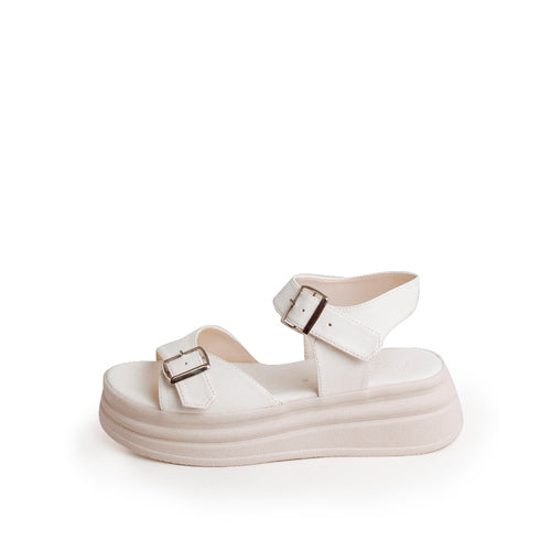 Sandalia Plana Suela Chunky Maxi Hebillas