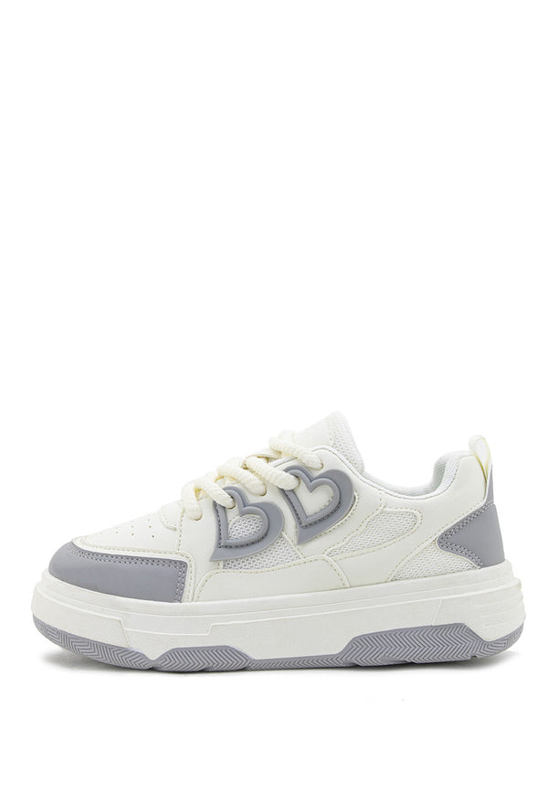 Tenis para Mujer con Corazones Laterales en Caucho
