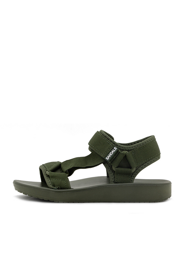 Sandalia Plana con Correas en Velcro