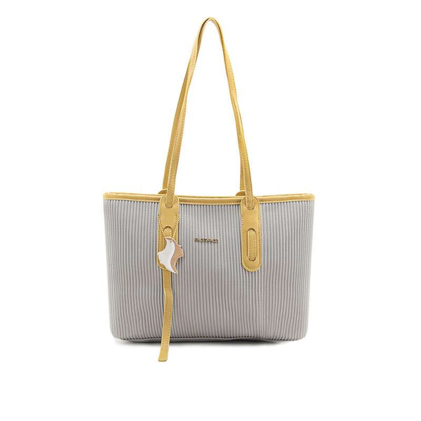 Bolso de Hombro con Efeceto Acanalado