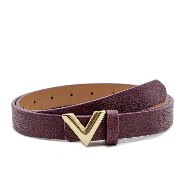 Cinturón para Mujer con Chapa en forma de V